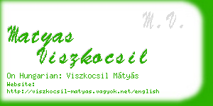 matyas viszkocsil business card