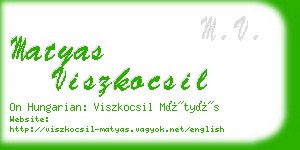 matyas viszkocsil business card